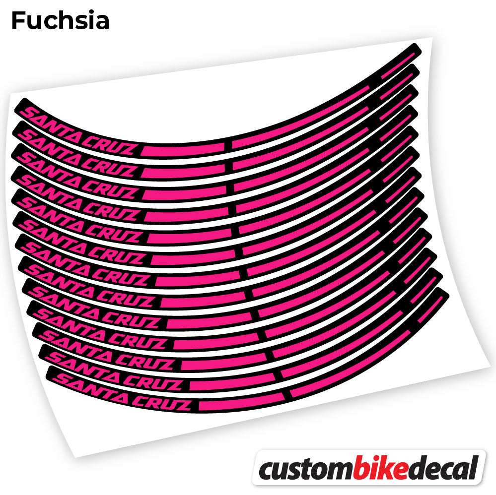 Fuchsia decal for Santa Cruz Bikes Sticker Vinil MTB wheel – bike sticker vinyl