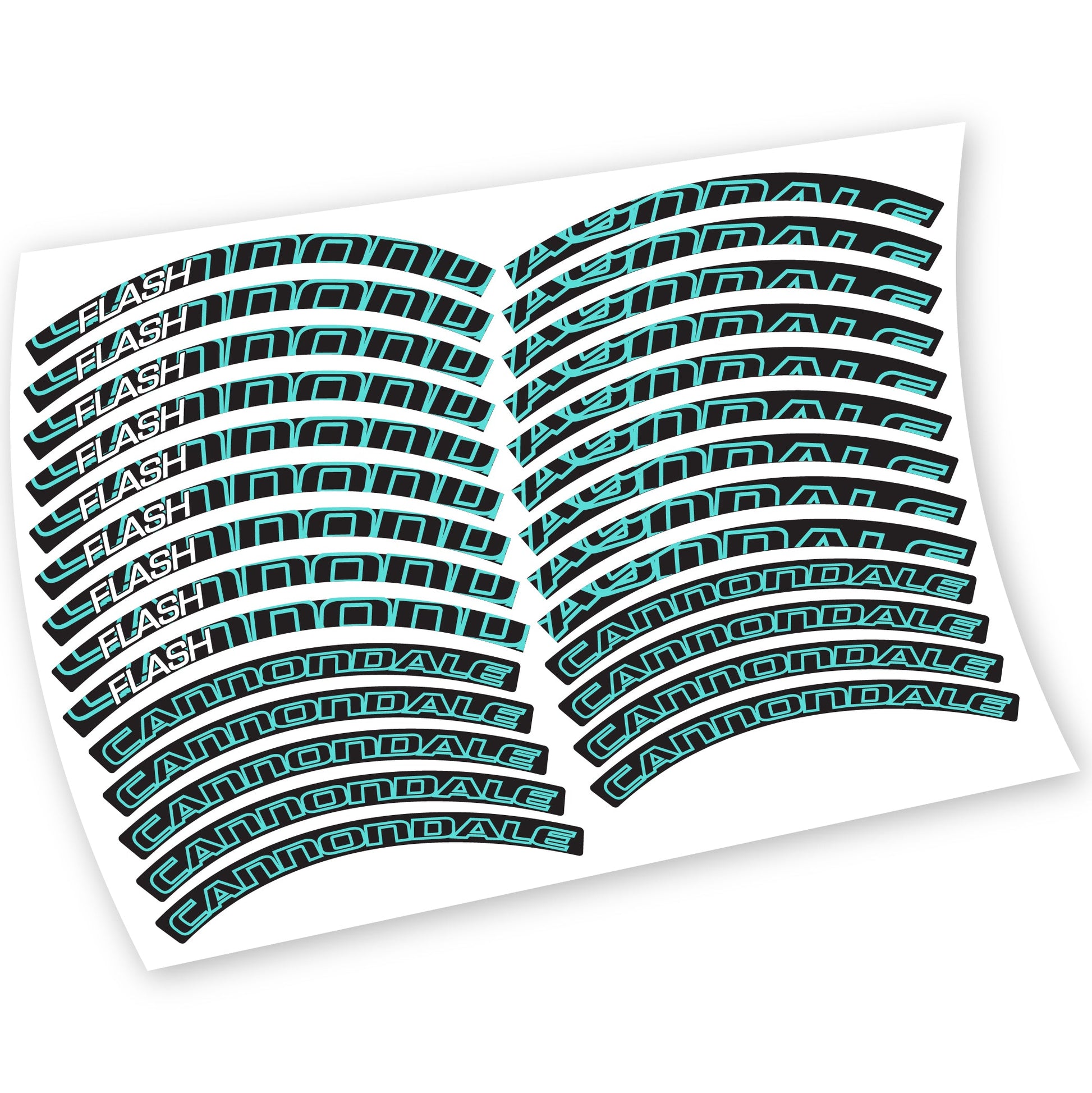 Stickers Cannondale Flash compatibles Autocollants roues VTT