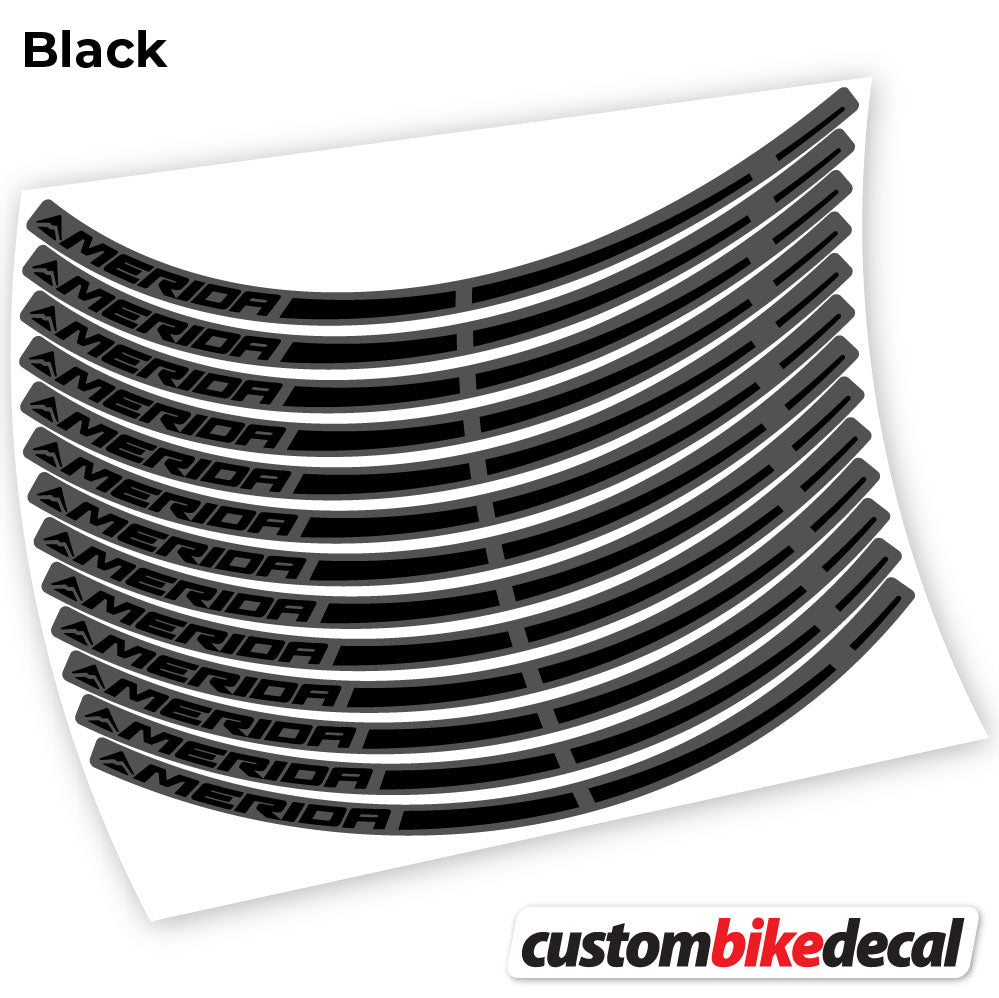 Black decal for Merida MTB wheel – bike sticker vinyl