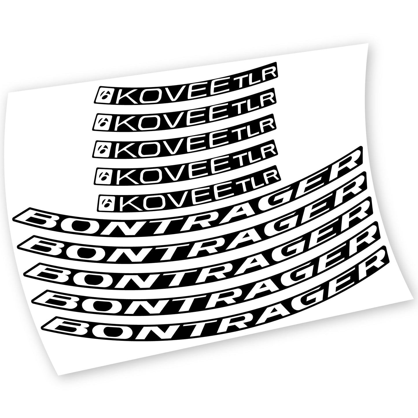 Stickers Bontrager Kovee TLR 2021 compatibles Autocollants roues VTT