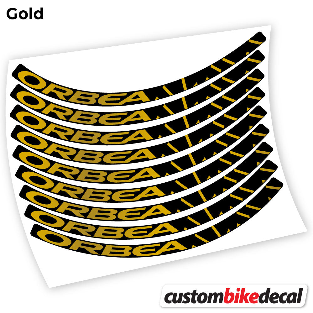 Gold decal for Orbea Alma MTB wheel – bike sticker vinyl