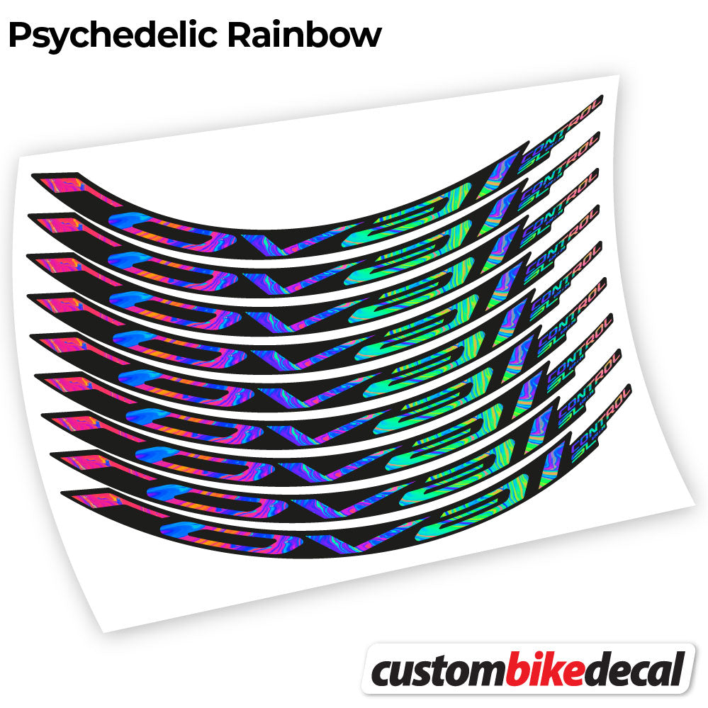 Psychedelic  Rainbow decal for Roval Control SL 2021 MTB wheel – bike sticker vinyl