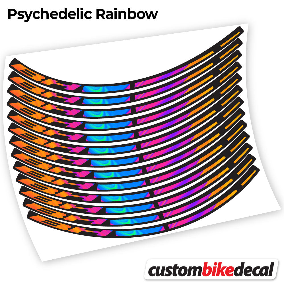 Psychedelic  Rainbow decal for BH MTB wheel – bike sticker vinyl