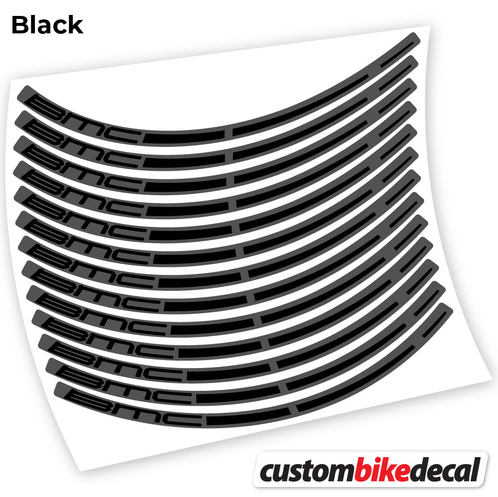 Black decal for BMC MTB wheel – bike sticker vinyl
