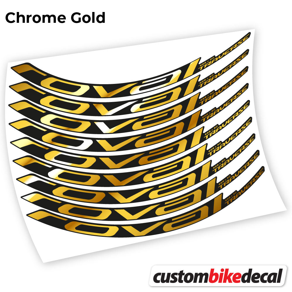Chrome Gold decal for Roval Traverse Carbon 2021 MTB wheel – bike sticker vinyl