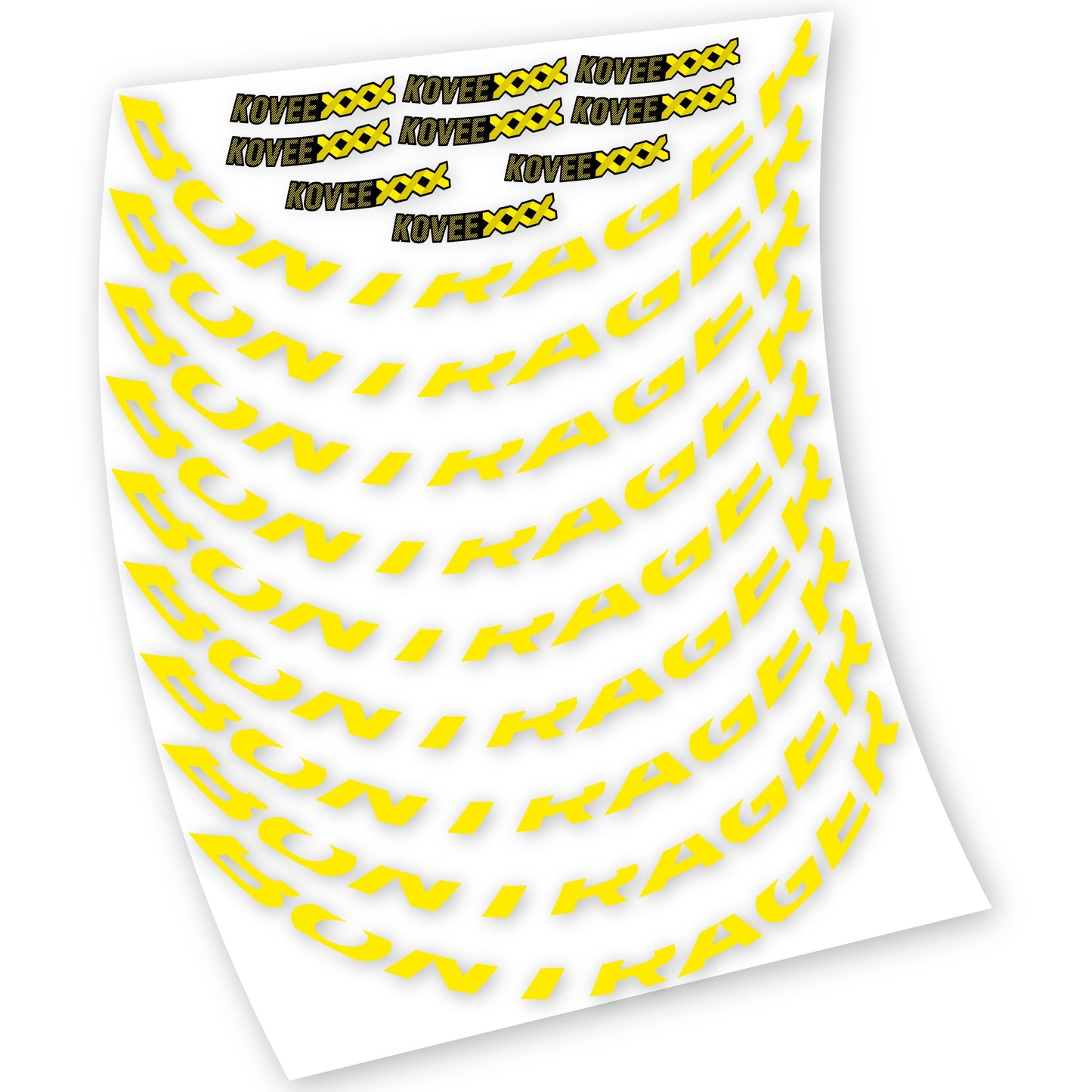 Stickers Bontrager Kovee XXX compatibles Autocollants roues VTT