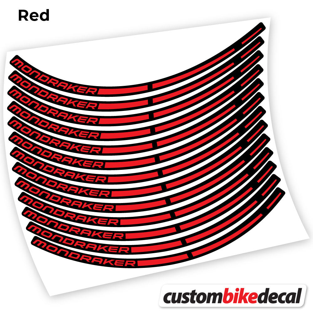 Red decal for Mondraker MTB wheel 29" – bike sticker vinyl
