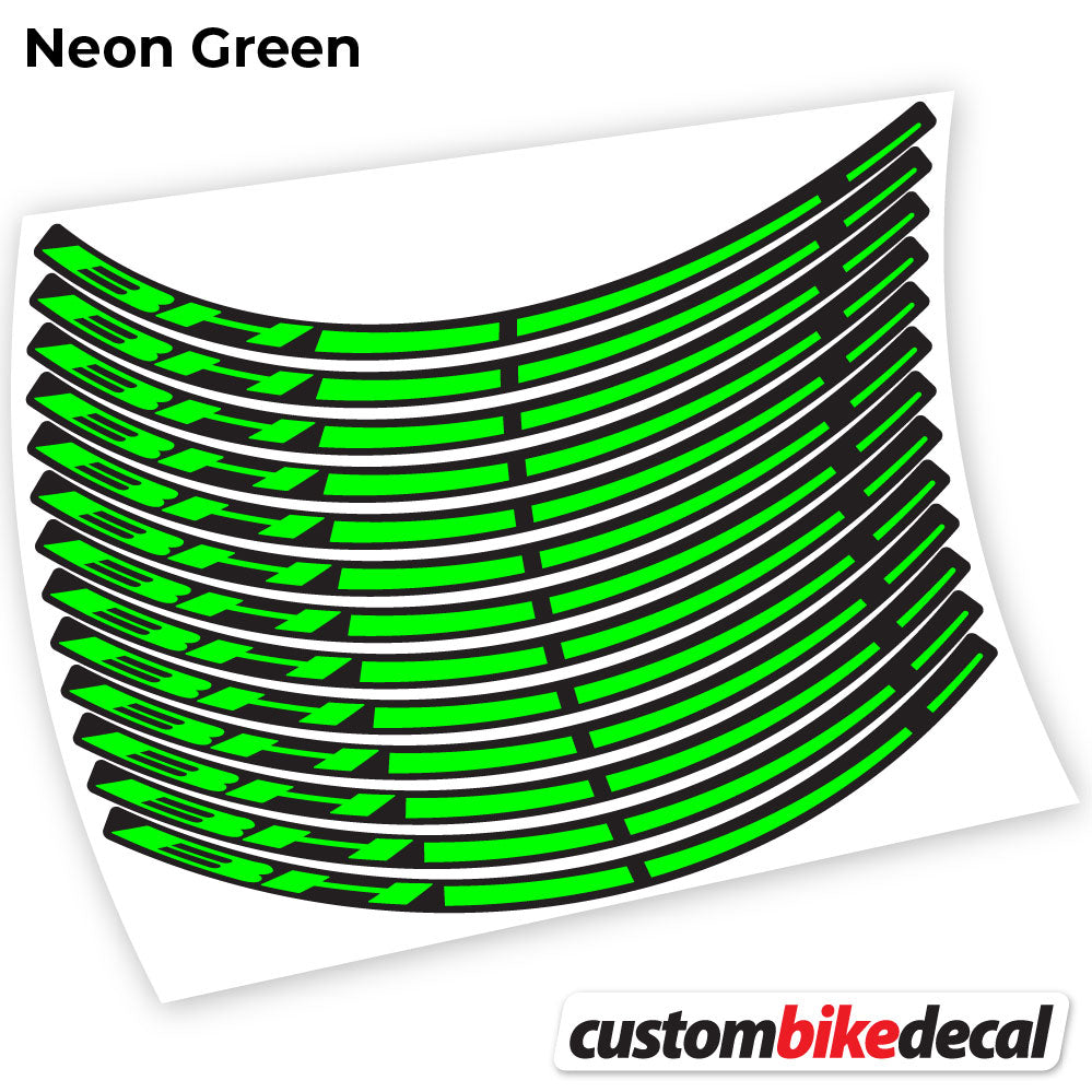 Neon Green decal for BH MTB wheel – bike sticker vinyl