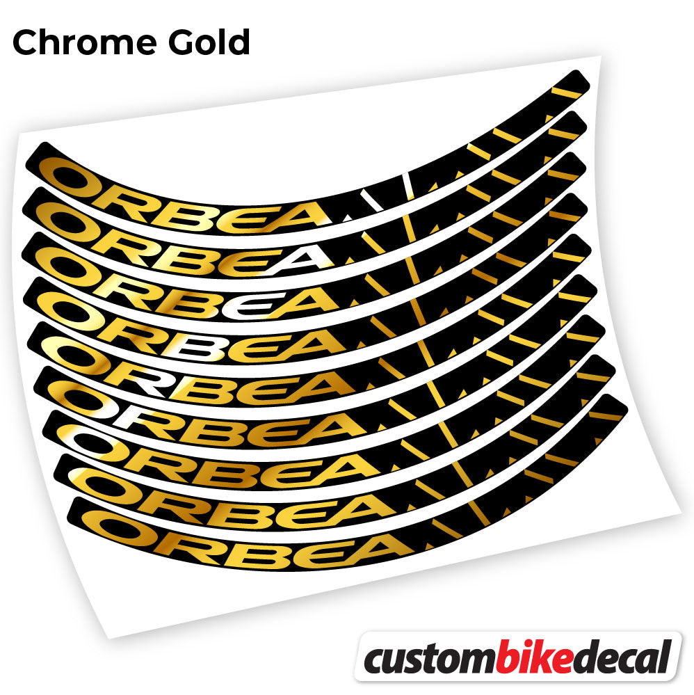 Chrome Gold decal for Orbea Alma MTB wheel – bike sticker vinyl