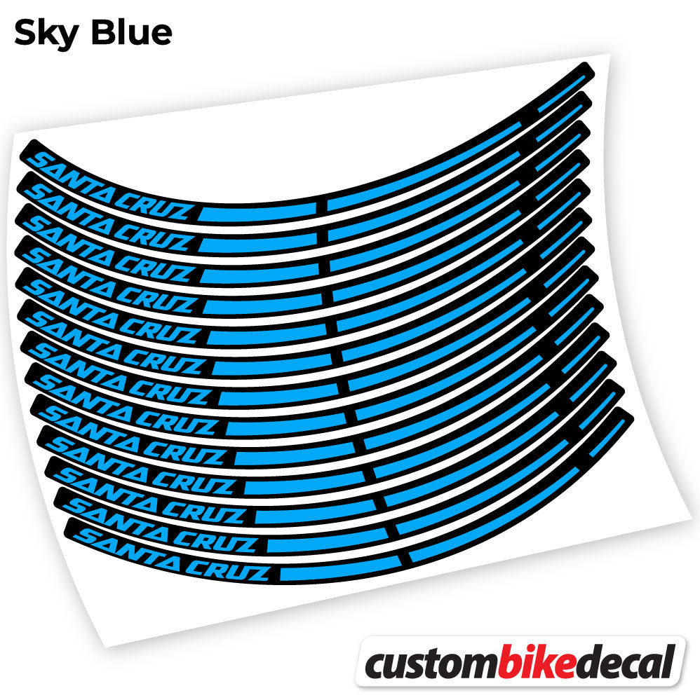 Sky Blue decal for Santa Cruz Bikes Sticker Vinil MTB wheel – bike sticker vinyl