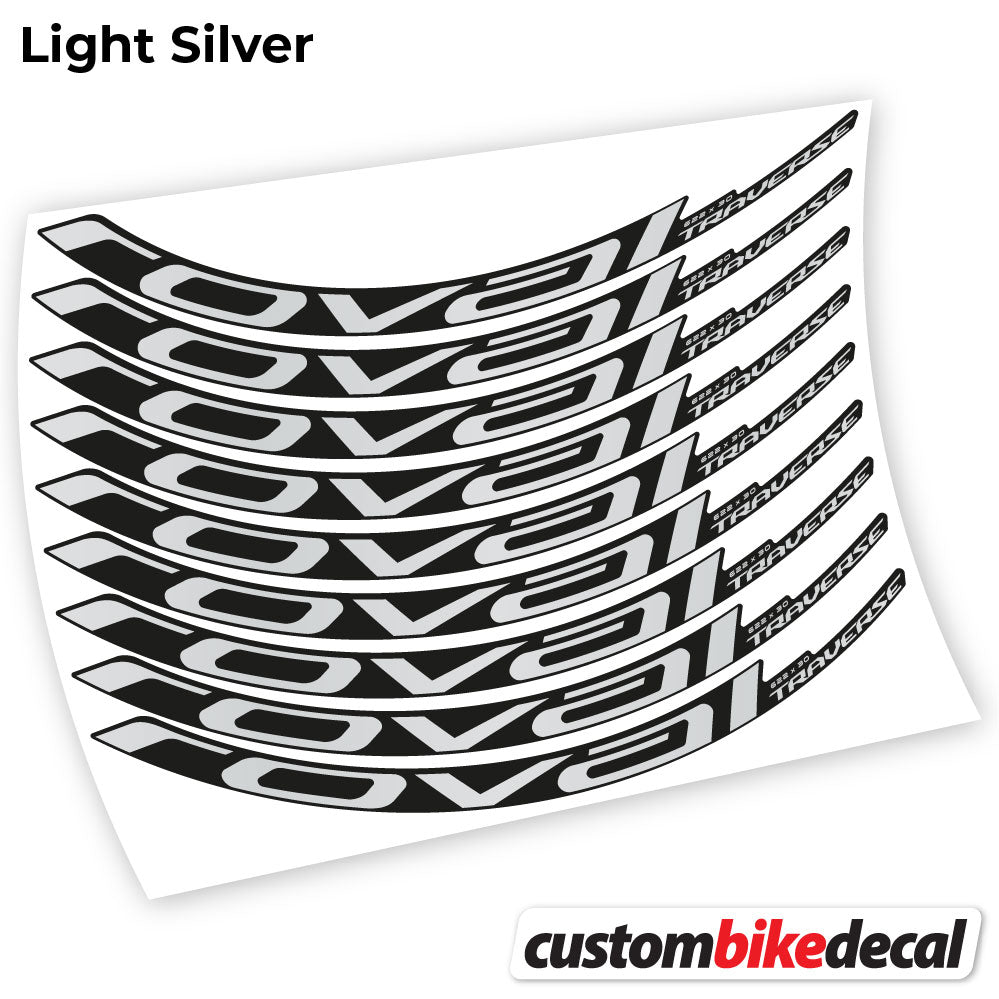 Light Silver decal for Roval Traverse Carbon 2021 MTB wheel – bike sticker vinyl