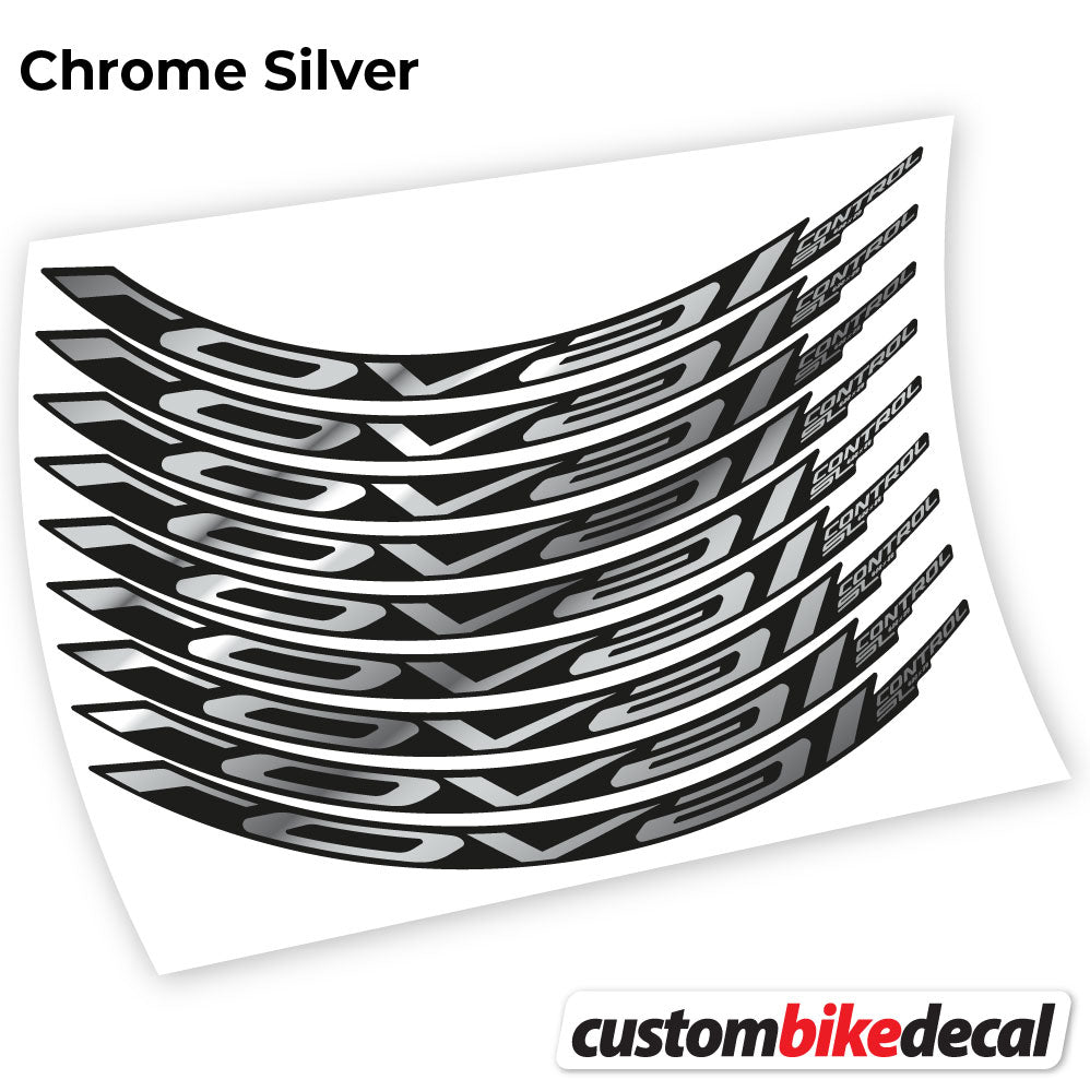 Chrome Silver decal for Roval Control SL 2021 MTB wheel – bike sticker vinyl