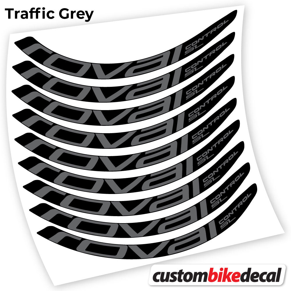 Trac Grey decal for Roval Control SL MTB wheel – bike sticker vinyl