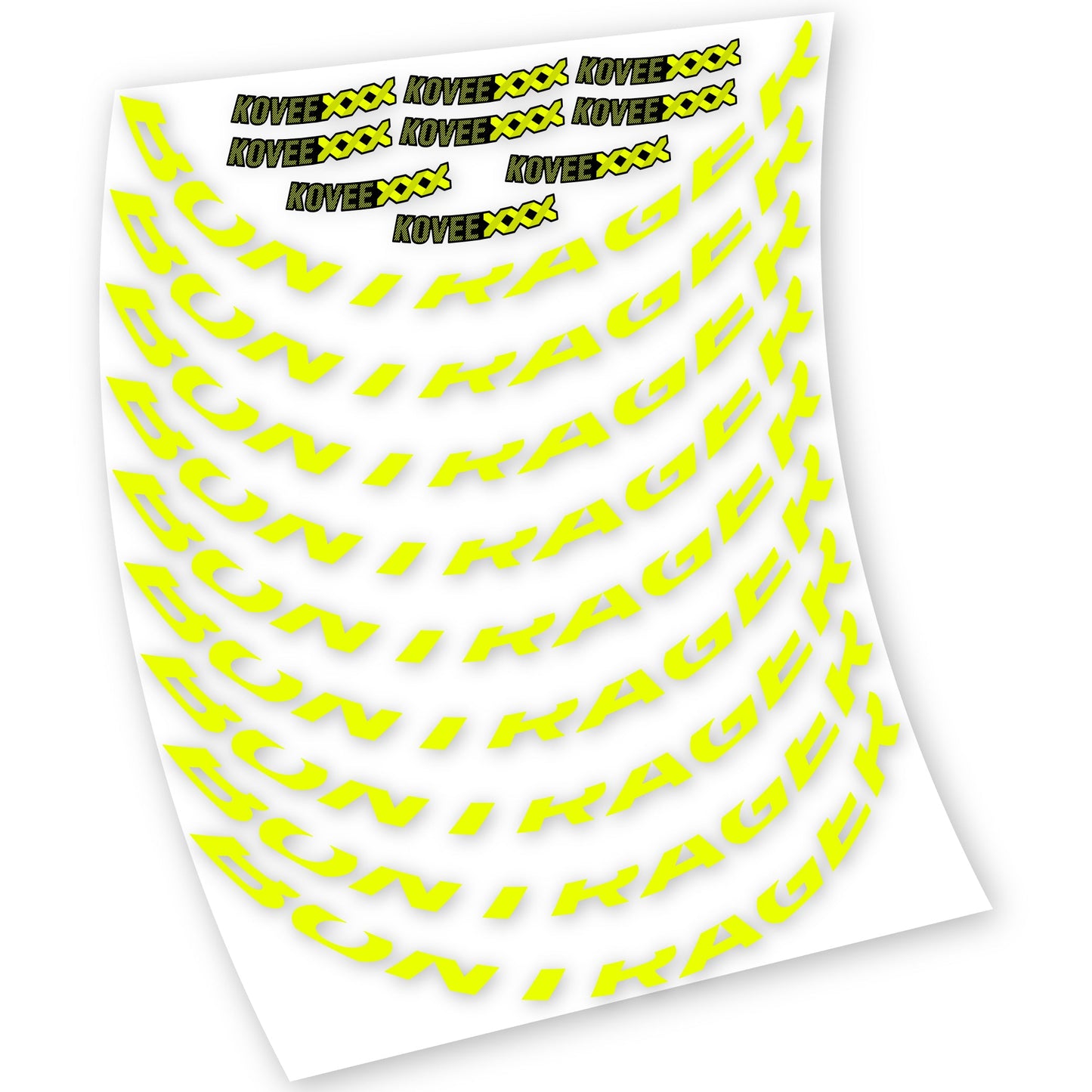 Stickers Bontrager Kovee XXX compatibles Autocollants roues VTT