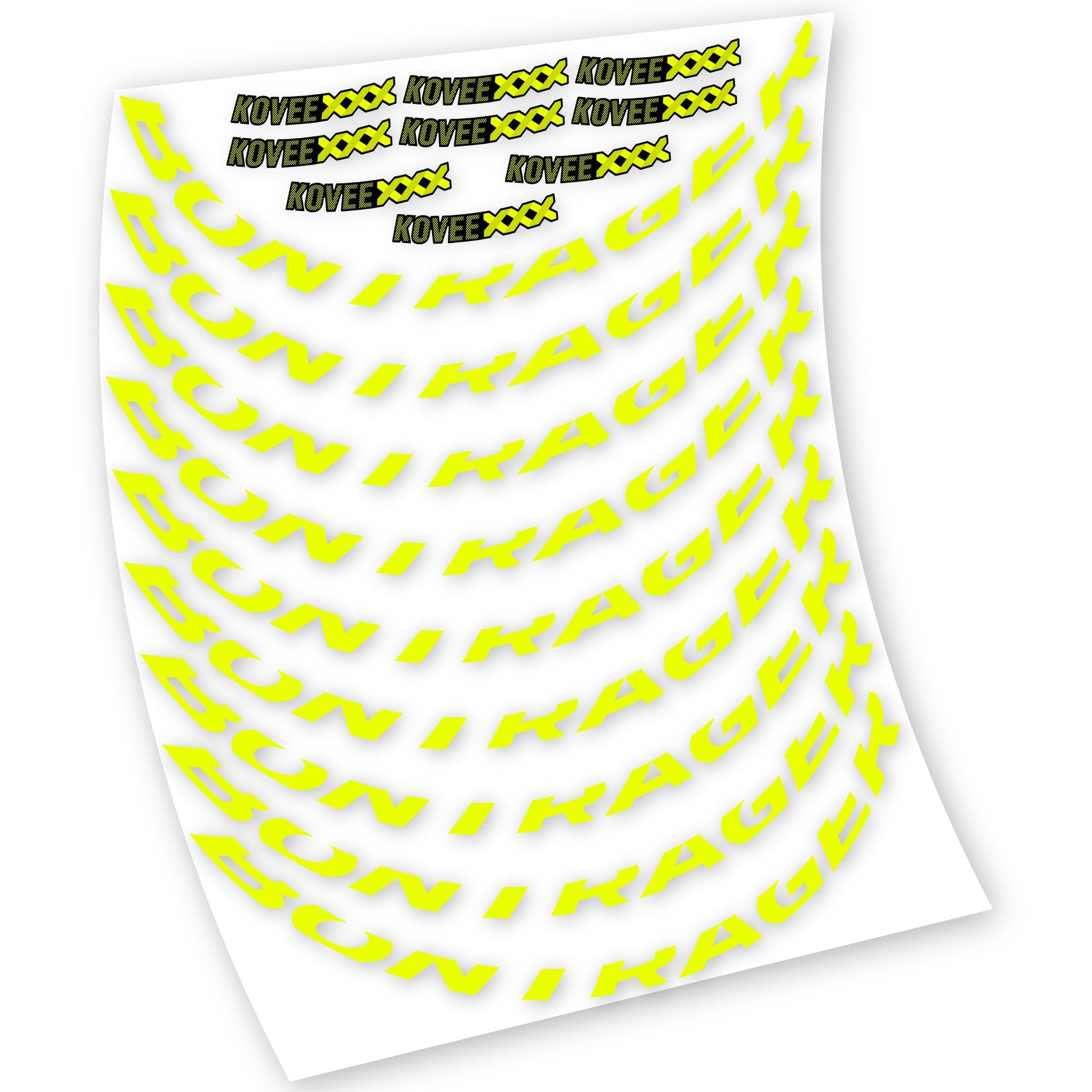 Stickers Bontrager Kovee XXX compatibles Autocollants roues VTT