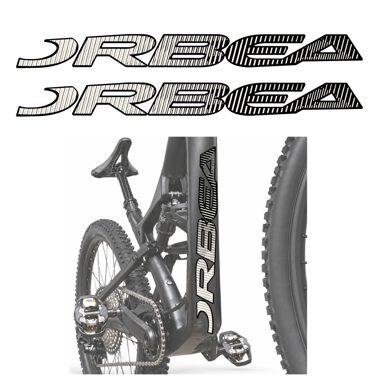 Stickers compatibles Orbea Oiz 2020 pour lettrage du tube diagonal – autocollants vinyle - Blanc Cassé