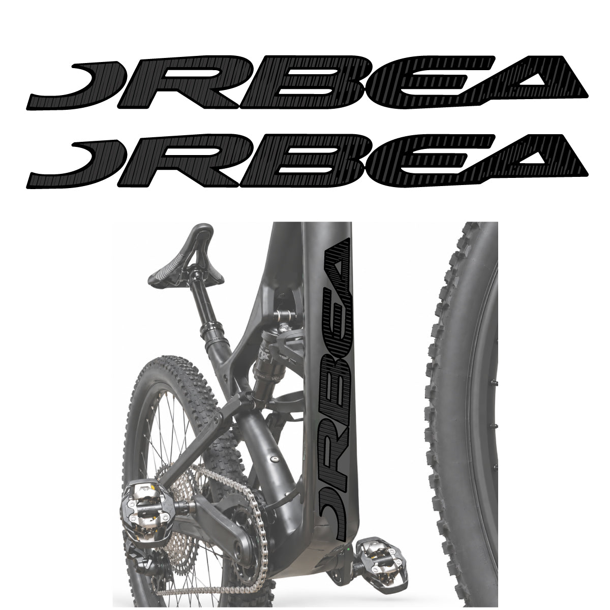 Stickers compatibles Orbea Oiz 2020 pour lettrage du tube diagonal – autocollants vinyle - Gris Anthracite