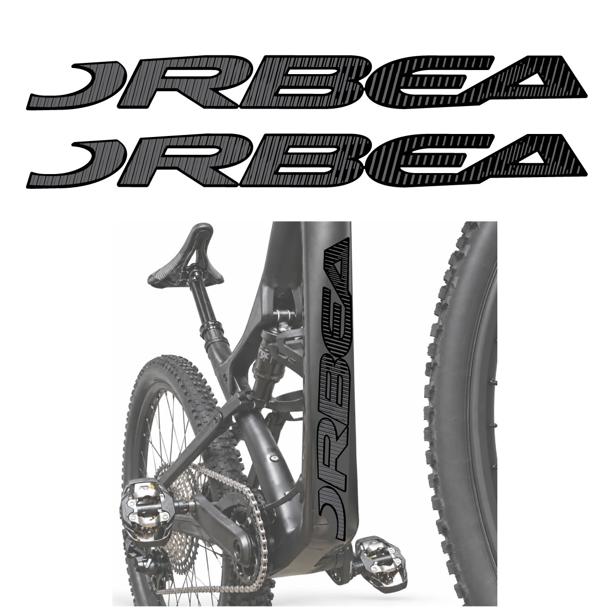 Stickers compatibles Orbea Oiz 2020 pour lettrage du tube diagonal – autocollants vinyle - Gris Mystique