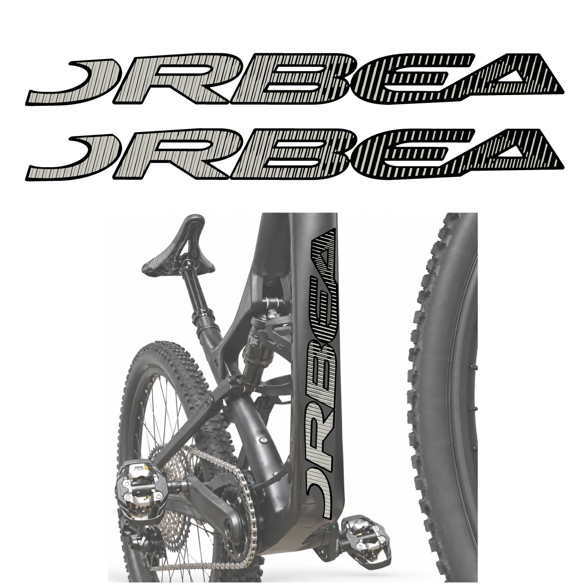 Stickers compatibles Orbea Oiz 2020 pour lettrage du tube diagonal – autocollants vinyle - Gris Pastel