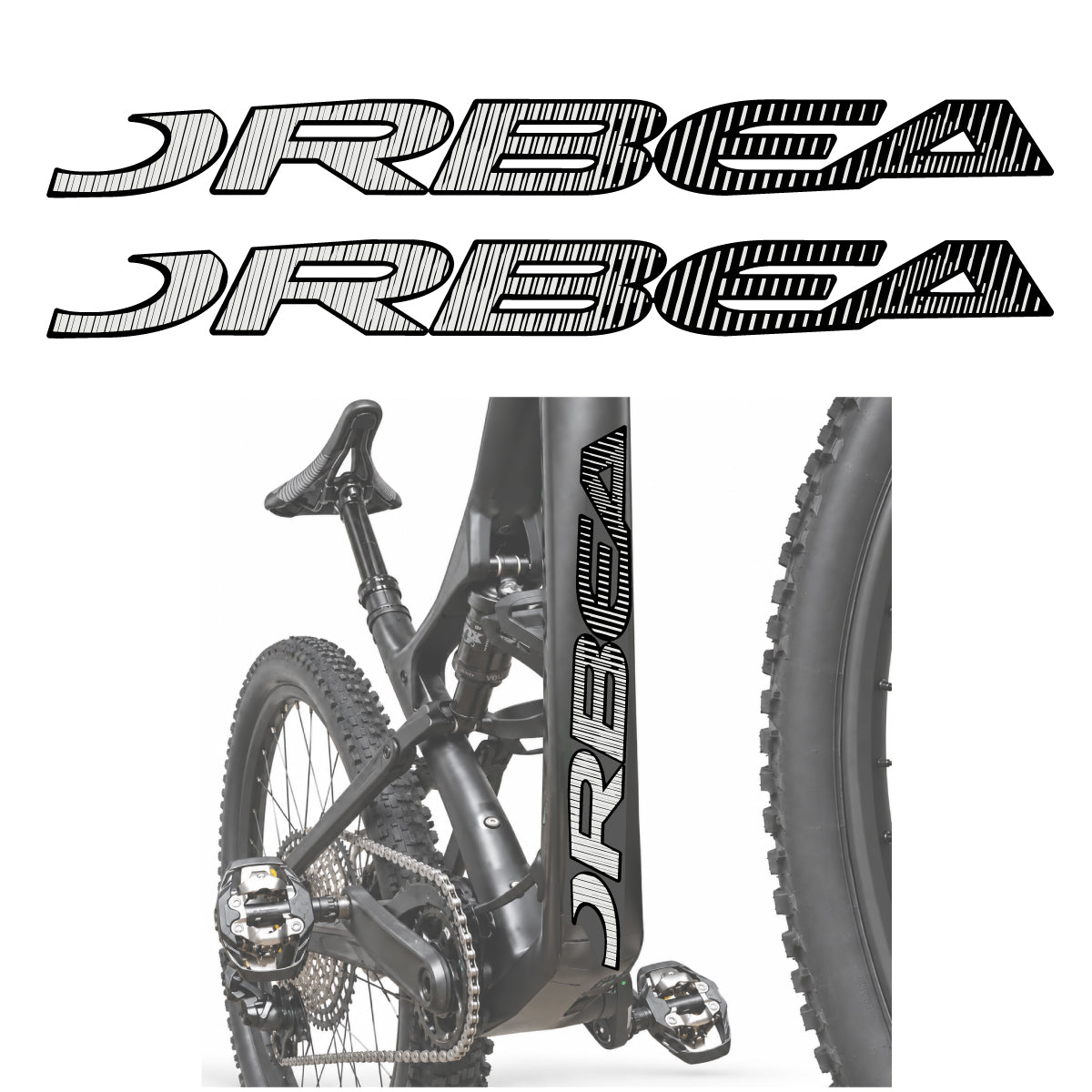 Stickers compatibles Orbea Oiz 2020 pour lettrage du tube diagonal – autocollants vinyle - Gris Perle