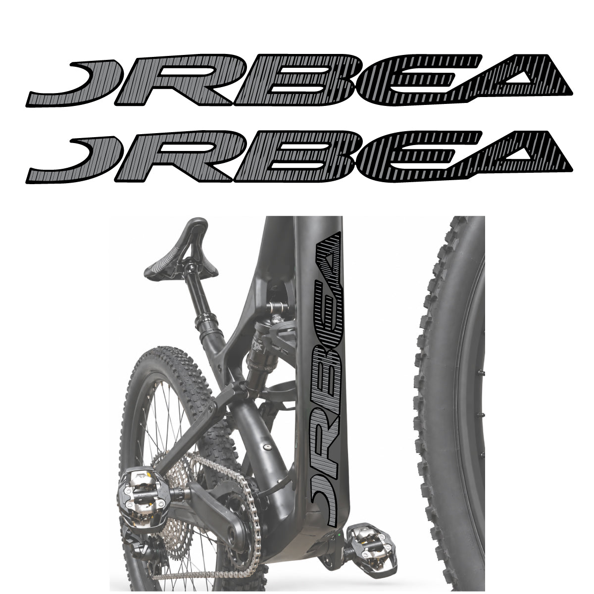 Stickers compatibles Orbea Oiz 2020 pour lettrage du tube diagonal – autocollants vinyle - Gris Souris