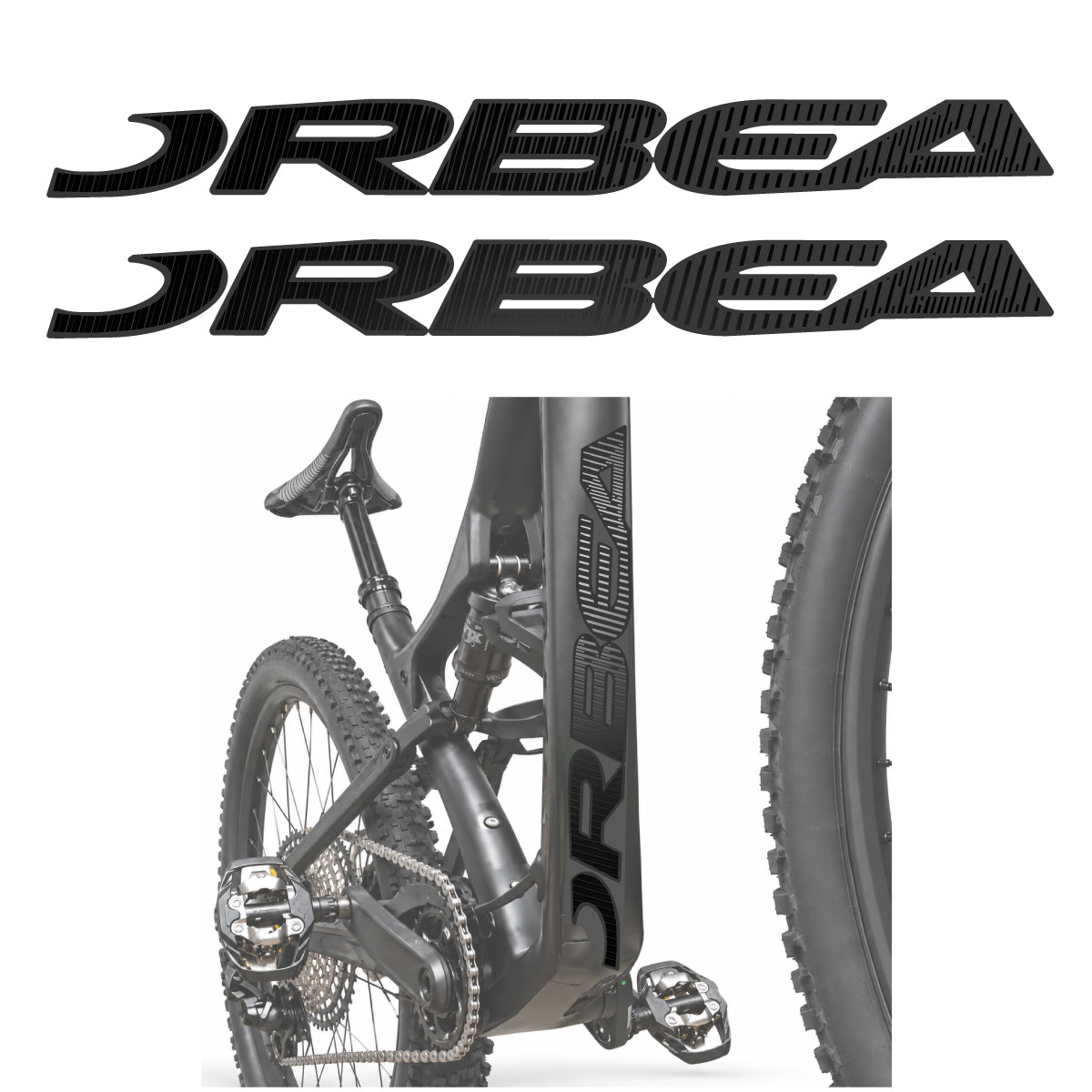 Stickers compatibles Orbea Oiz 2020 pour lettrage du tube diagonal – autocollants vinyle - Noir
