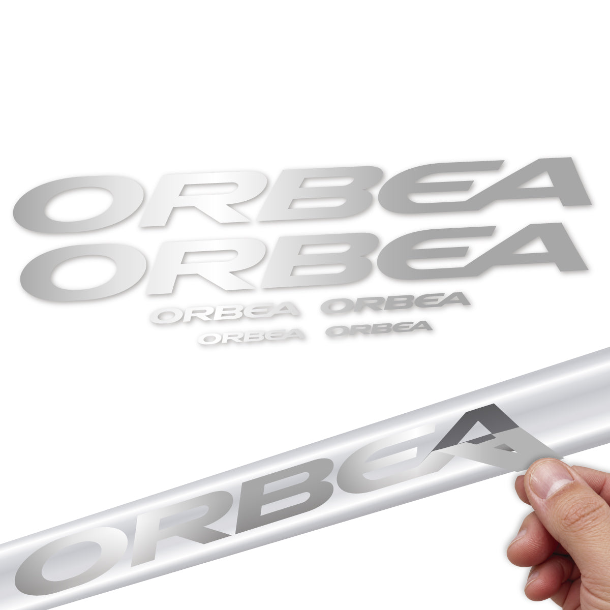 Stickers compatibles Orbea Terra Race 2022-2027 pour cadre – autocollants vinyle - Argent