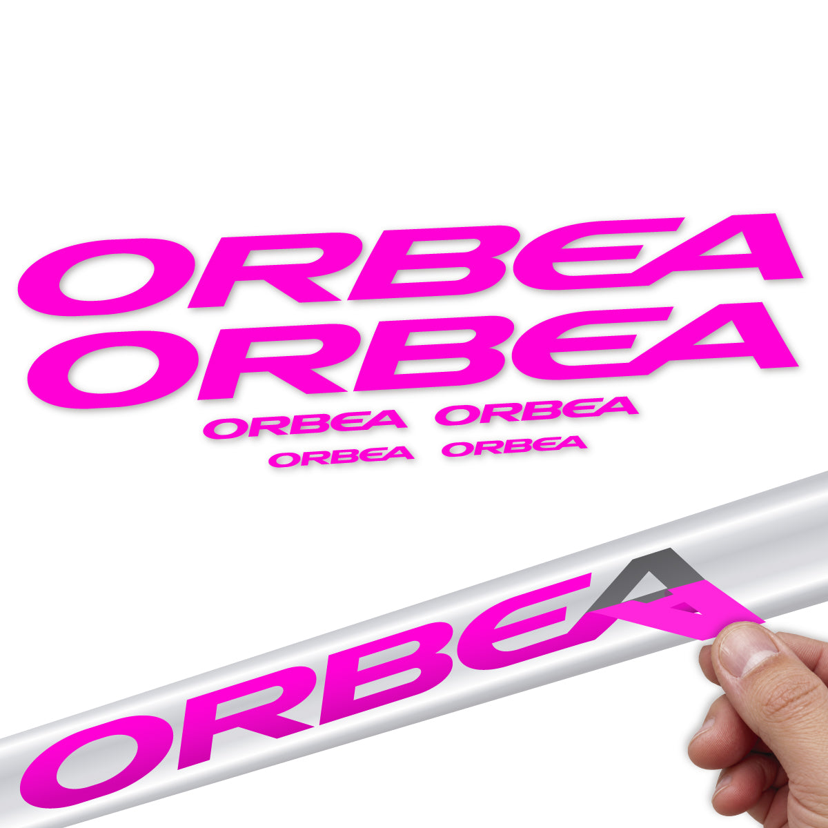 Stickers compatibles Orbea Alma 2022-2027 pour cadre – autocollants vinyle - Fuchsia Fluo