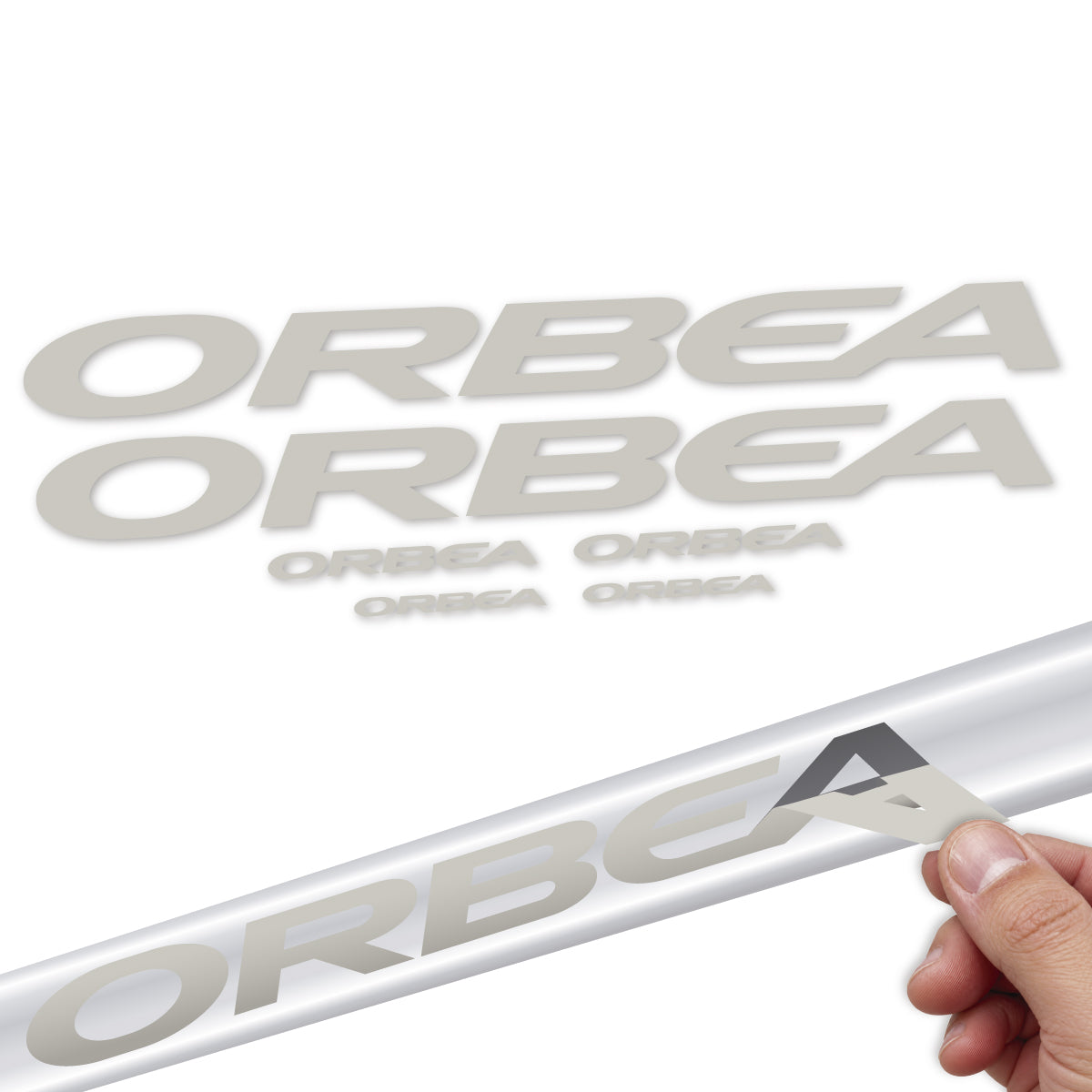 Stickers compatibles Orbea Laufey 2022-2027 pour cadre – autocollants vinyle - Gris Pastel