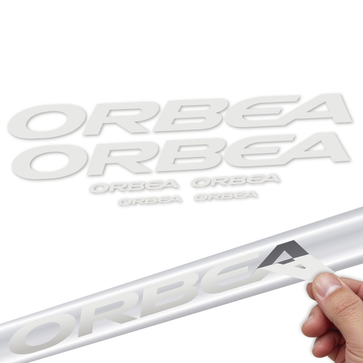 Stickers compatibles Orbea Orca 2022-2027 pour cadre – autocollants vinyle - Gris Perle