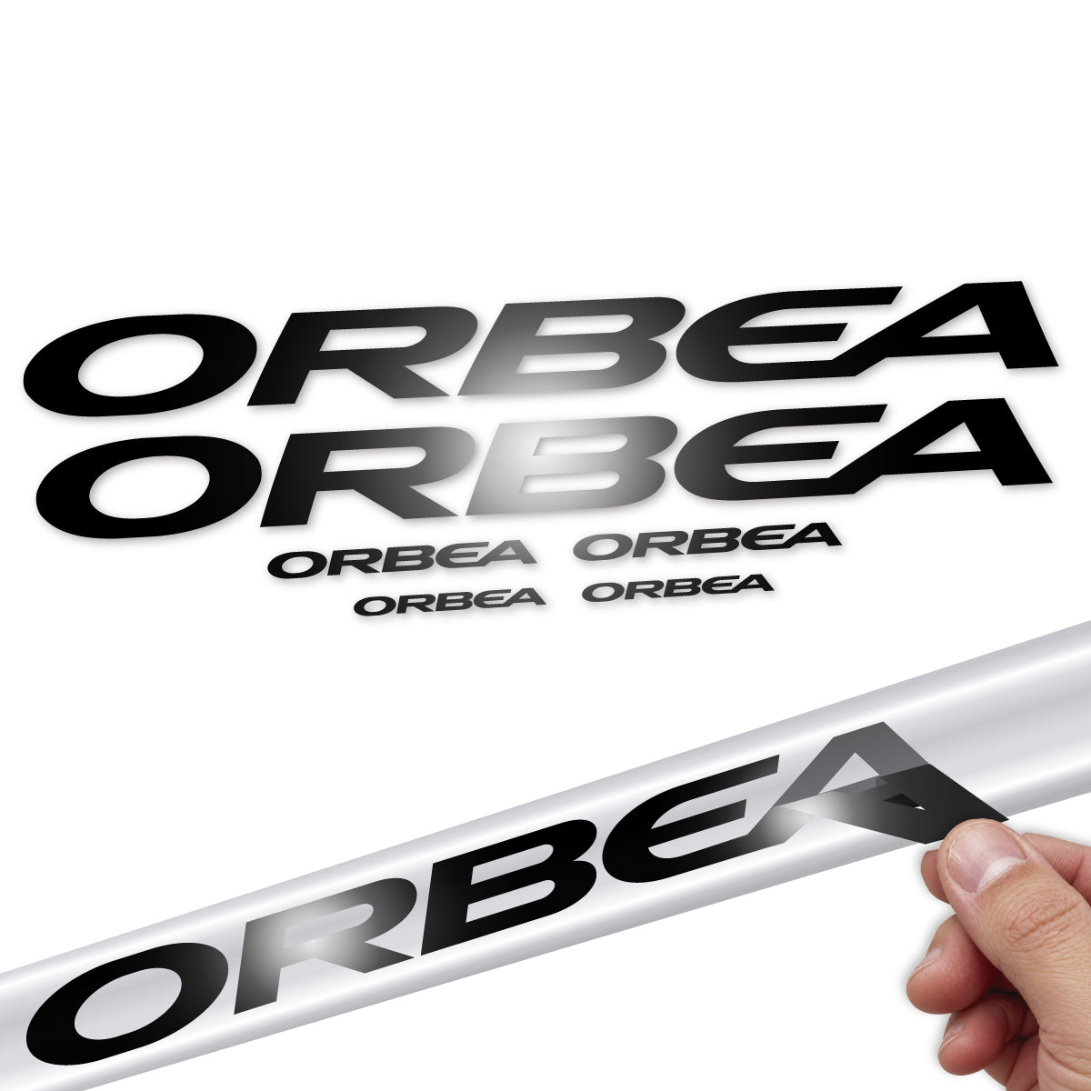 Stickers compatibles Orbea Orca 2022-2027 pour cadre – autocollants vinyle - Noir