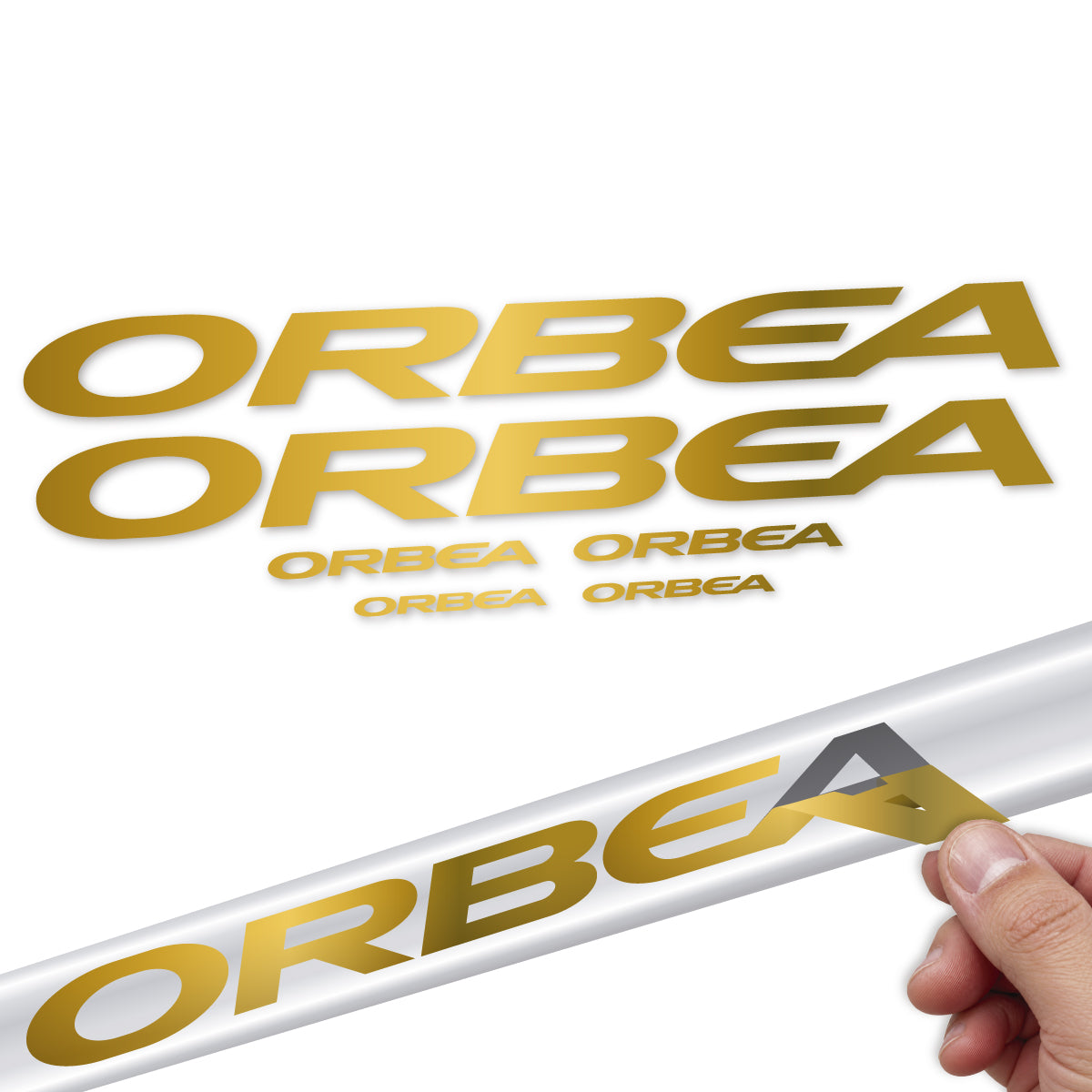 Stickers compatibles Orbea Alma 2022-2027 pour cadre – autocollants vinyle - Or