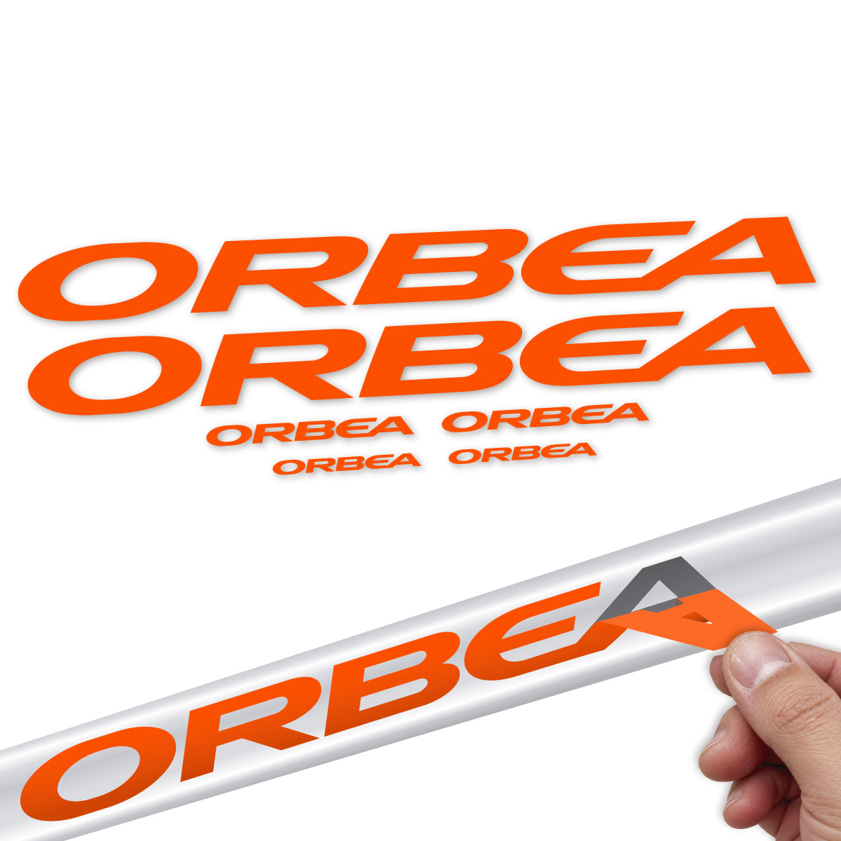 Stickers compatibles Orbea Laufey 2022-2027 pour cadre – autocollants vinyle - Orange