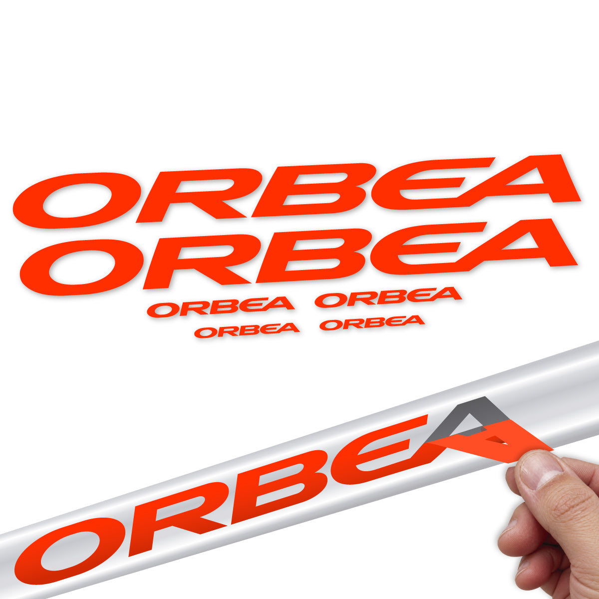 Stickers compatibles Orbea Alma 2022-2027 pour cadre – autocollants vinyle - Orange KTM