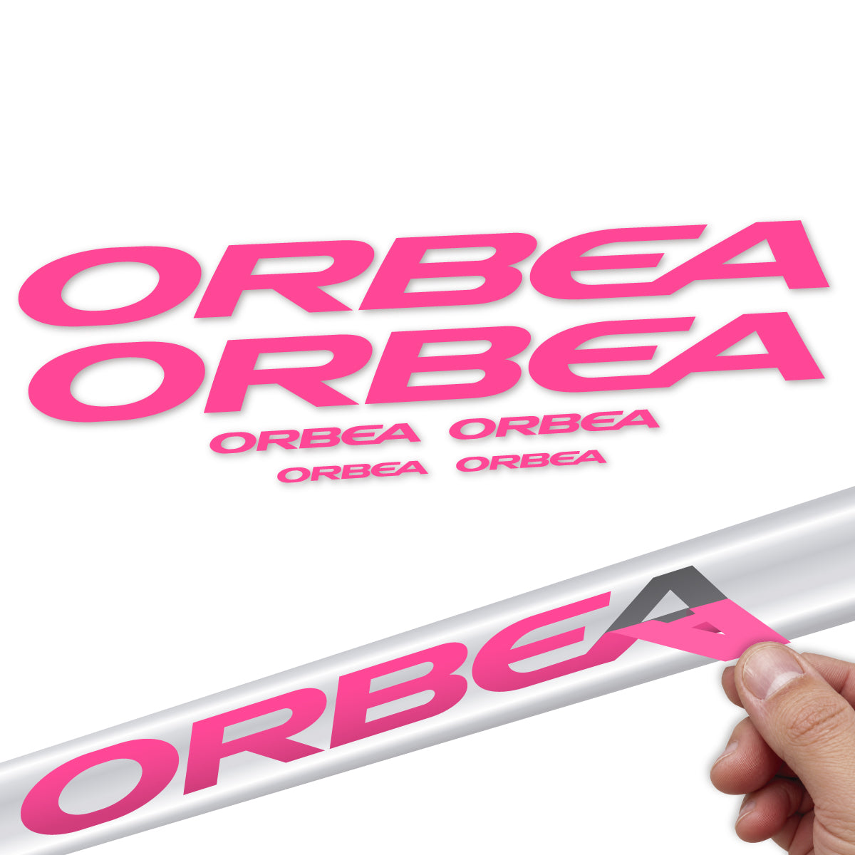 Stickers compatibles Orbea Orca 2022-2027 pour cadre – autocollants vinyle - Rose Bonbon