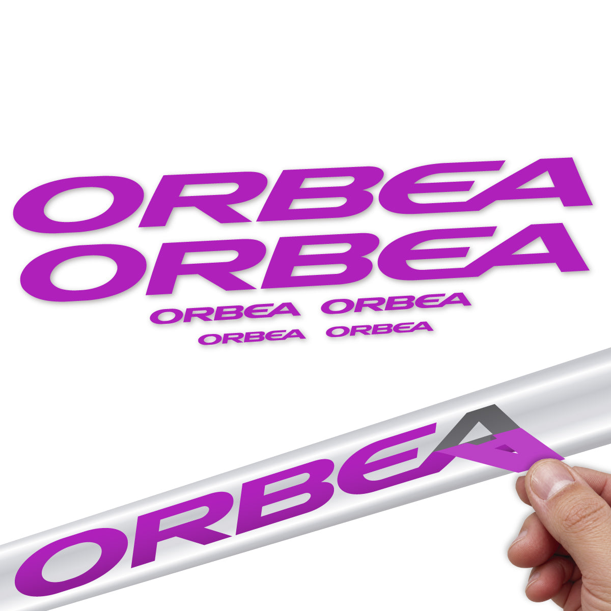 Stickers compatibles Orbea Oiz 2022-2027 pour cadre – autocollants vinyle - Rose Violet