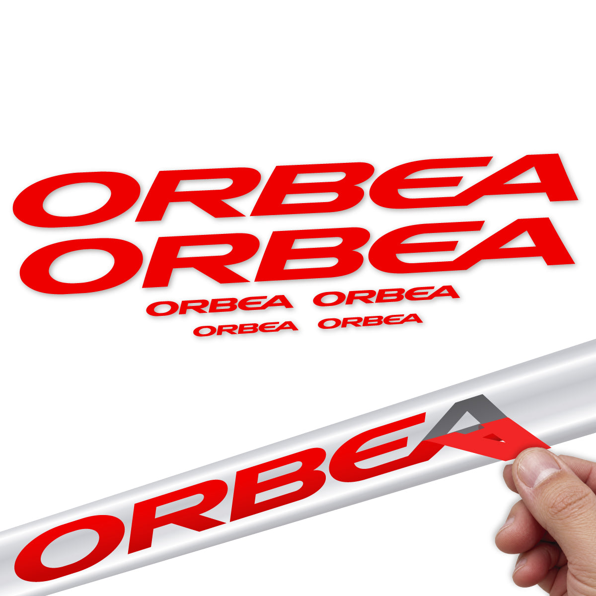 Stickers compatibles Orbea Oiz 2022-2027 pour cadre – autocollants vinyle - Rouge