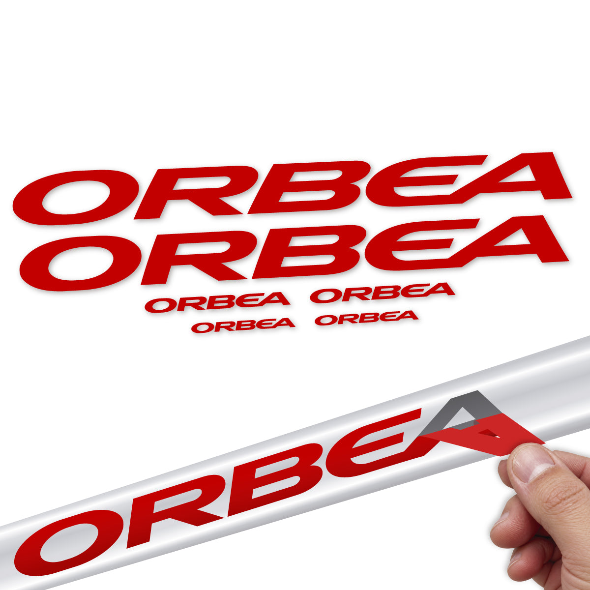Stickers compatibles Orbea Terra Race 2022-2027 pour cadre – autocollants vinyle - Rouge Moyen