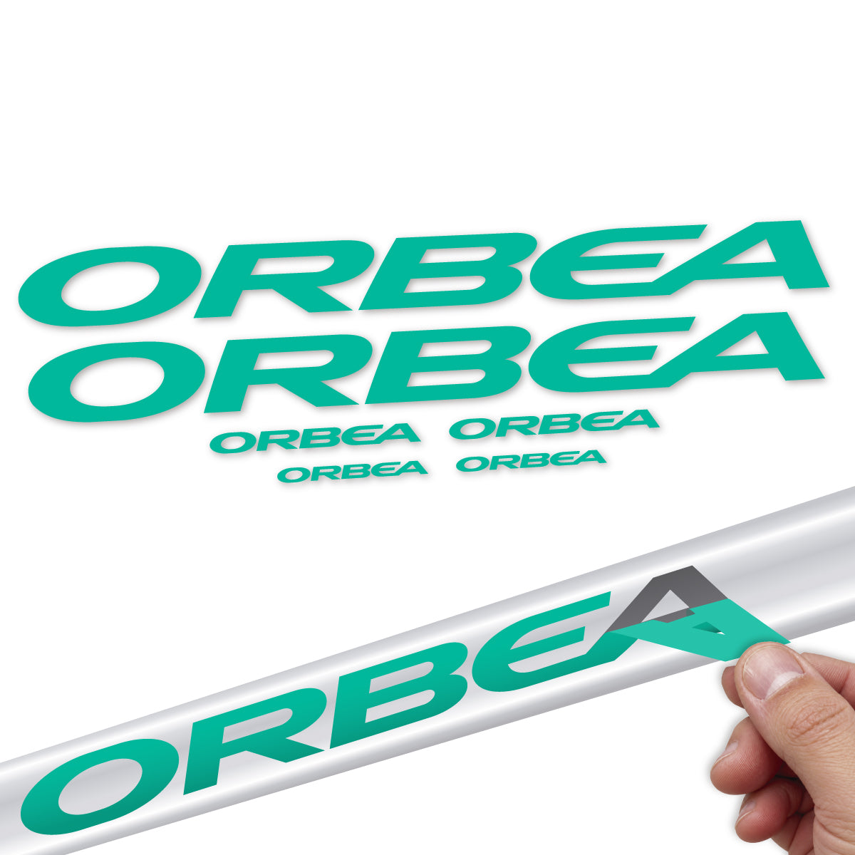 Stickers compatibles Orbea Laufey 2022-2027 pour cadre – autocollants vinyle - Turquoise Vert