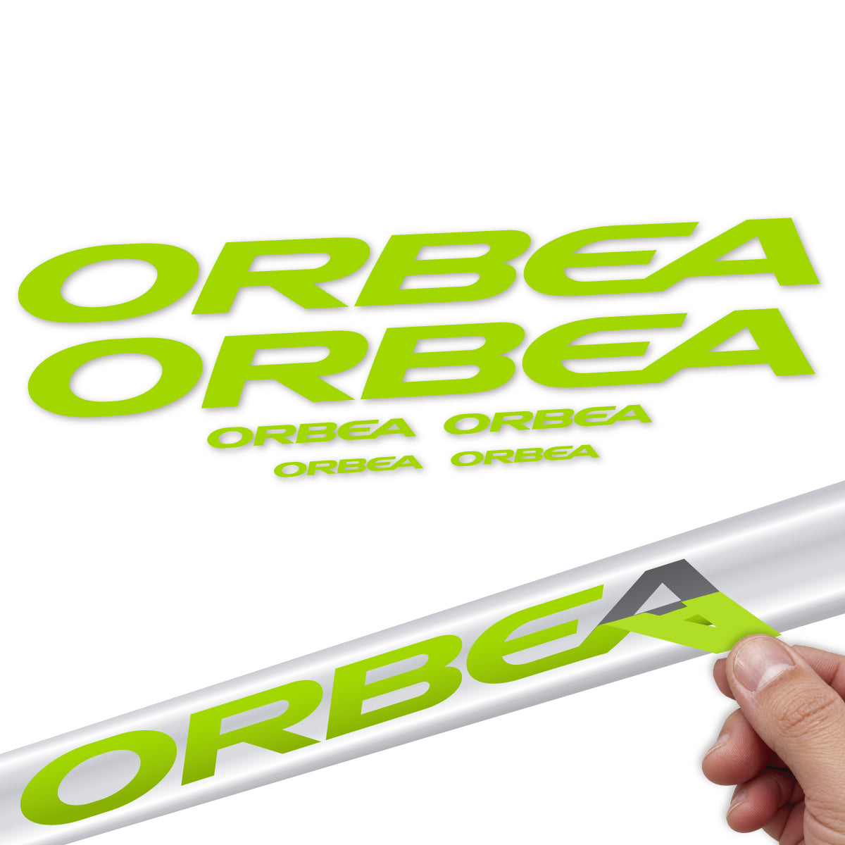 Stickers compatibles Orbea Alma 2022-2027 pour cadre – autocollants vinyle - Vert Citron