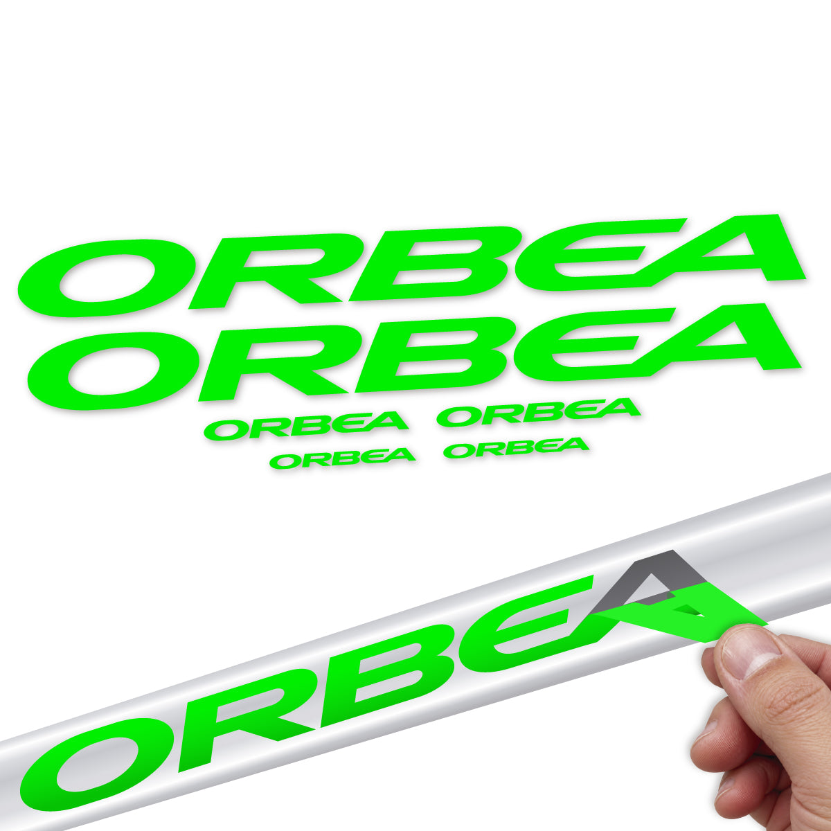 Stickers compatibles Orbea Alma 2022-2027 pour cadre – autocollants vinyle - Vert Fluo