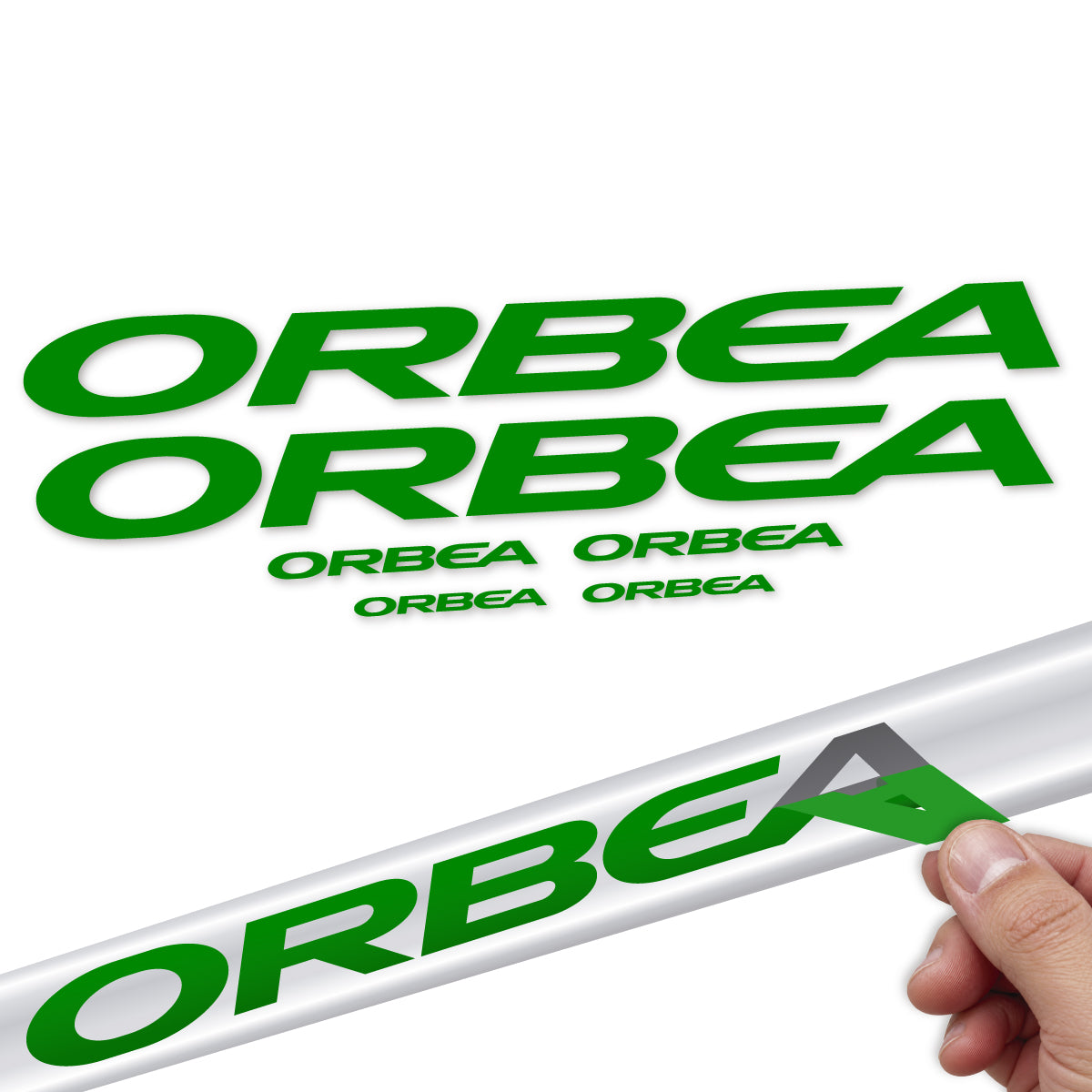 Stickers compatibles Orbea Orca 2022-2027 pour cadre – autocollants vinyle - Vert Moyen