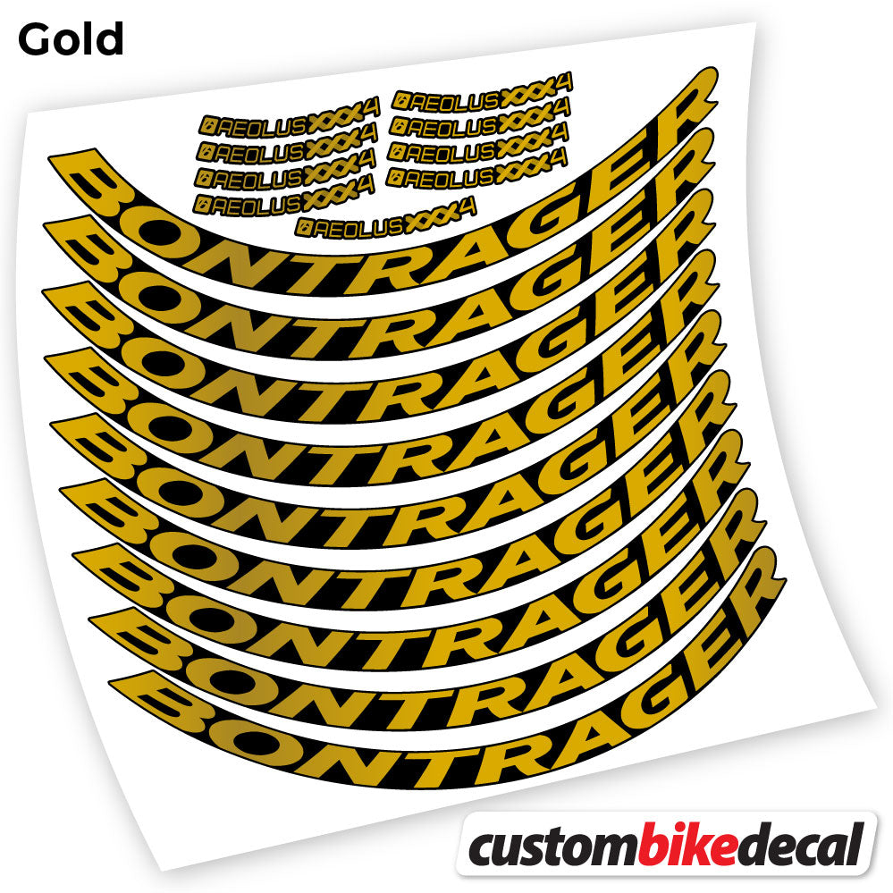 Gold decal for Bontrager Aeolus XXX4 Disc road wheel 45mm – bike sticker vinyl