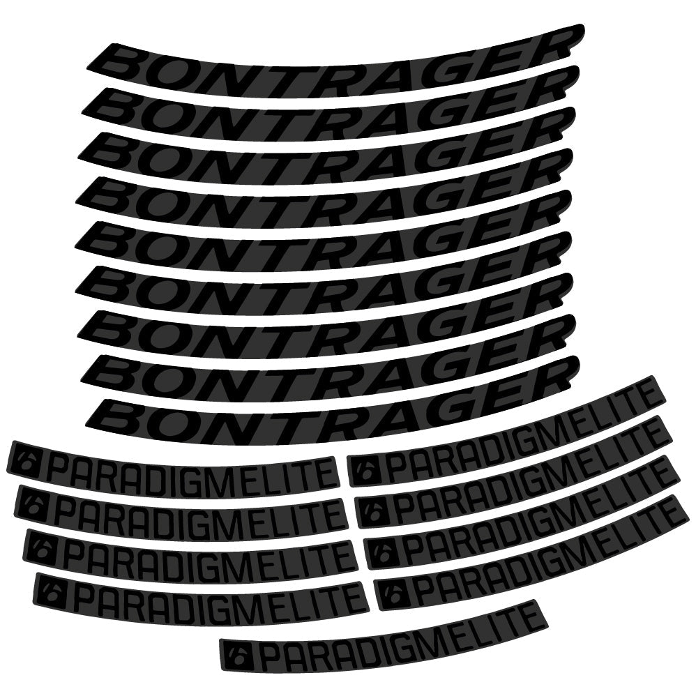 Stickers Bontrager Paradigm Elite TLR 2019 compatibles Autocollants roues Route