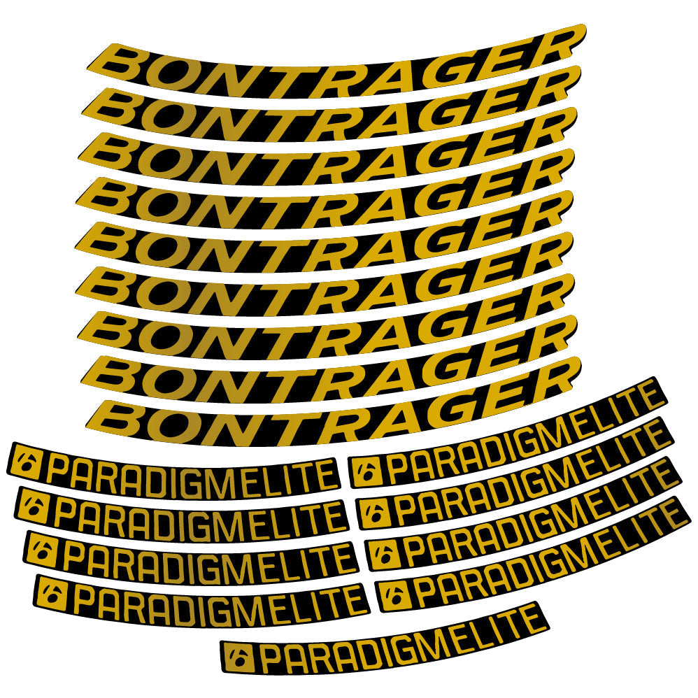 Stickers Bontrager Paradigm Elite TLR 2019 compatibles Autocollants roues Route