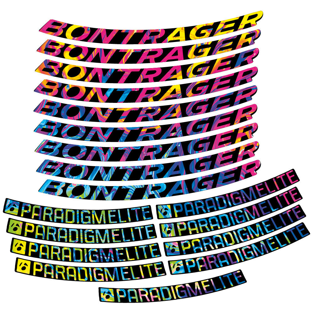 Stickers Bontrager Paradigm Elite TLR 2019 compatibles Autocollants roues Route