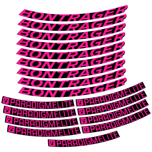 Stickers Bontrager Paradigm Elite TLR 2019 compatibles Autocollants roues Route