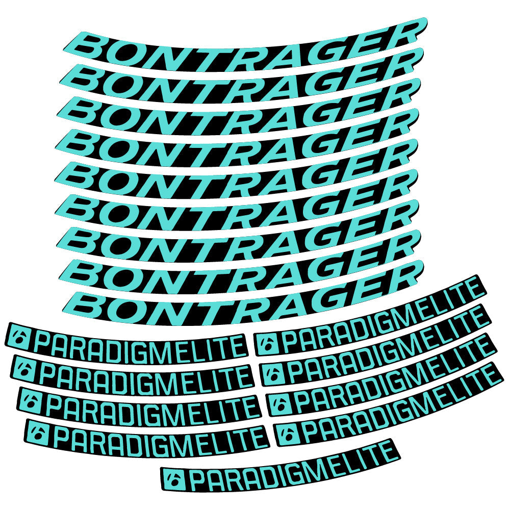 Stickers Bontrager Paradigm Elite TLR 2019 compatibles Autocollants roues Route