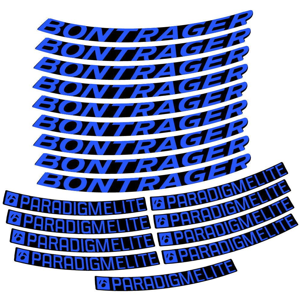 Stickers Bontrager Paradigm Elite TLR 2019 compatibles Autocollants roues Route