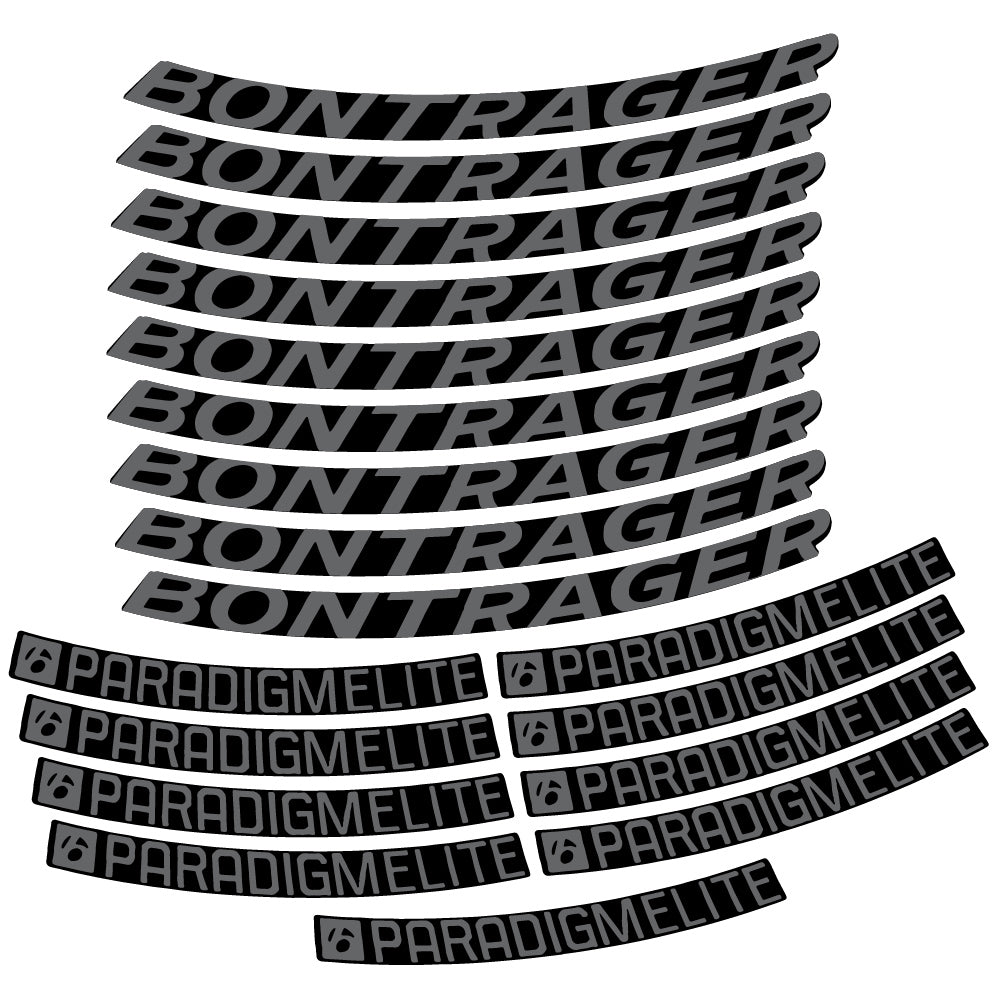 Stickers Bontrager Paradigm Elite TLR 2019 compatibles Autocollants roues Route